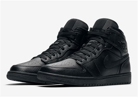 air jordan 1 mid all black|air jordan 1 retro black.